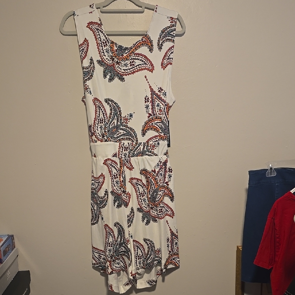 Paisley Print Sleeveless Romper